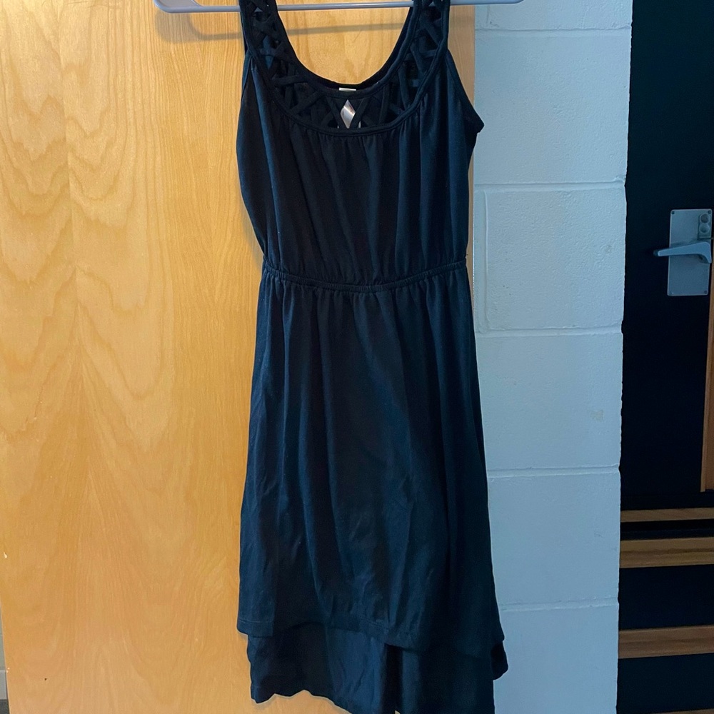 Black hi-low dress